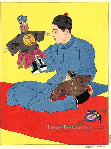 マリオネット シノワーズ シノワ 1935 ポール ジャクレー 中国油絵